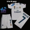 RONALDO 7 REAL MADRID FOOTBALL KIT 17/18 FOR KID WHITE